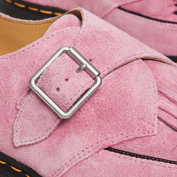 Dr. Martens Ramsey Suede Kiltie Buckle Creeper Loafer Fondant Pink SZ 10 MENS - Picture 16 of 16
